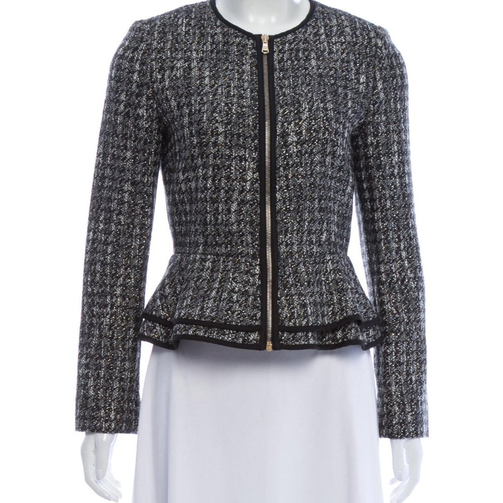 RED VALENTINO Tweed Pattern Evening Jacket